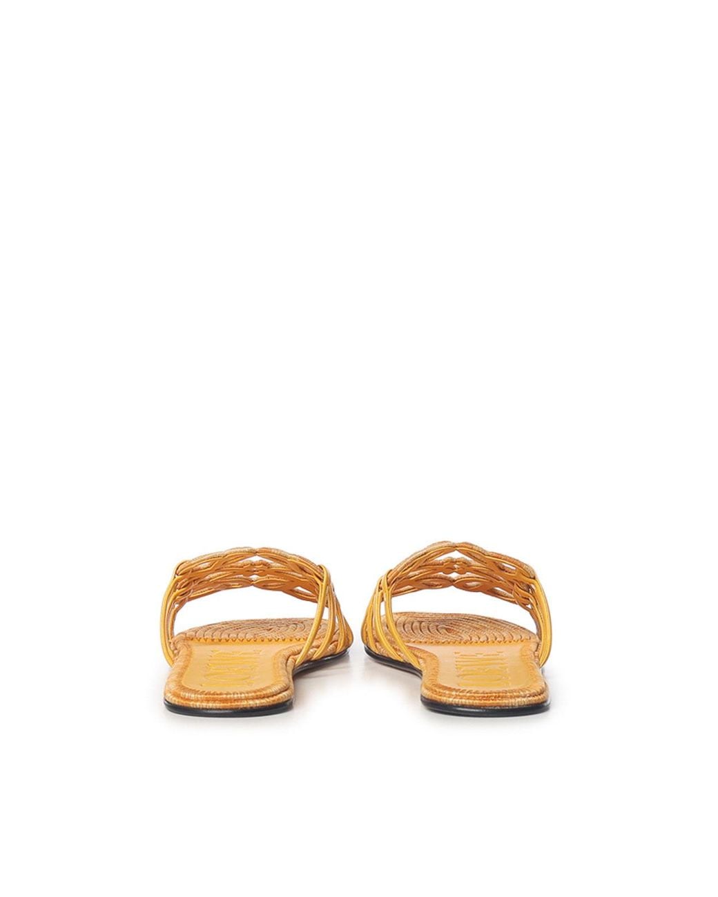 Loewe Metallic Petal Anagram Embroidered Canvas Slides