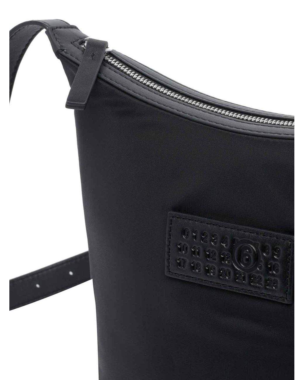 MM6 by Maison Margiela Black Numeric Vertical Crossbody Bag for men