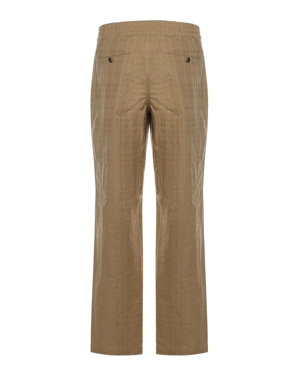 Burberry Natural Check Cotton Trousers for men