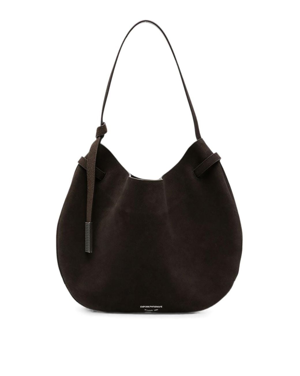 Emporio Armani Black Leather Hobo Bag