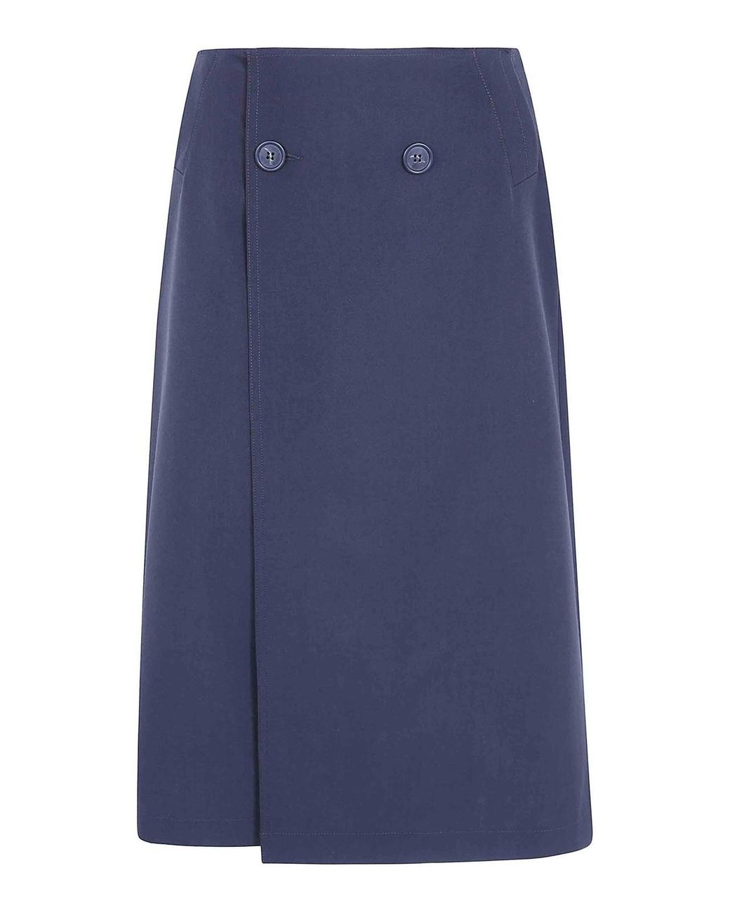 MM6 by Maison Margiela Blue Midi Flared Skirt