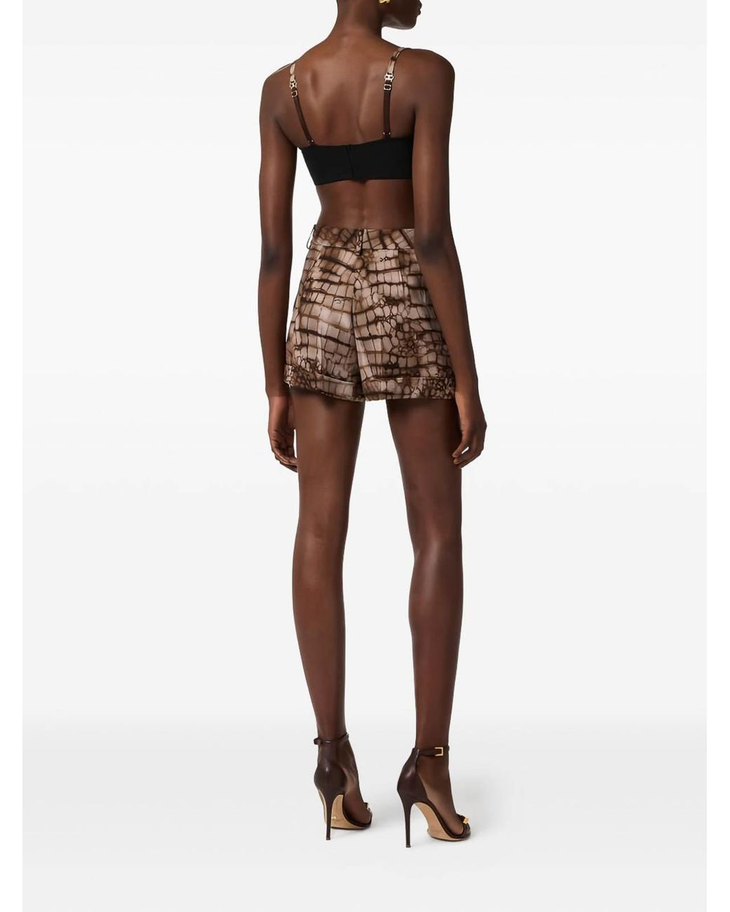 Elisabetta Franchi Brown Shorts