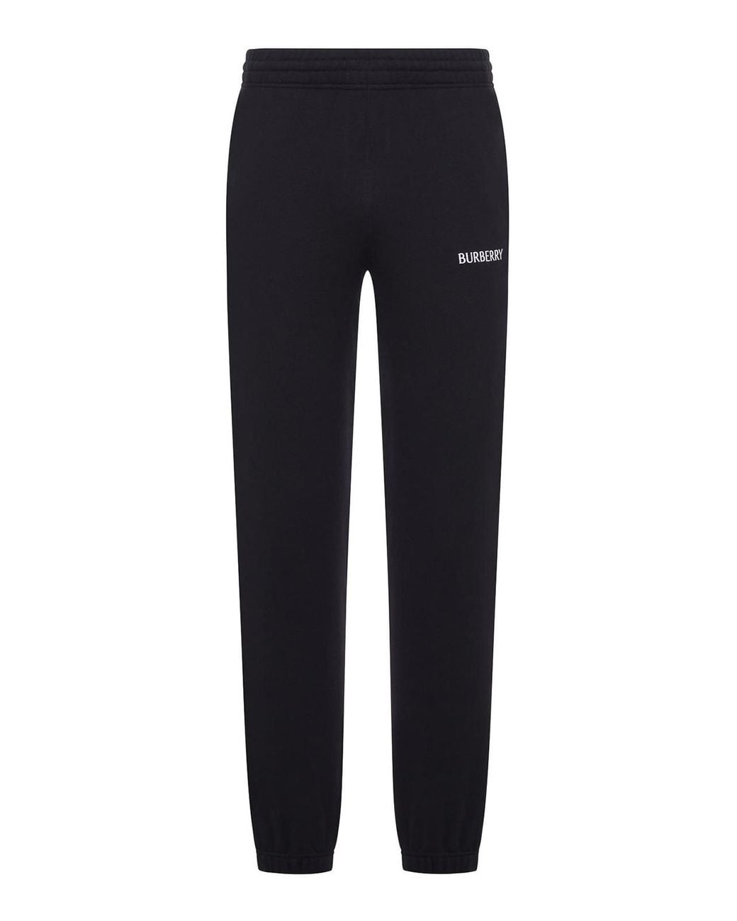 Burberry Blue Cotton Jogging Trousers With Logo for men