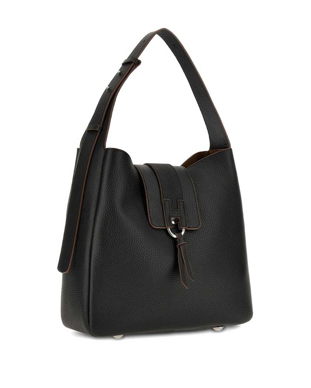 Hogsback Leather Hogan Leather Hobo Bag in Black | Lyst UK