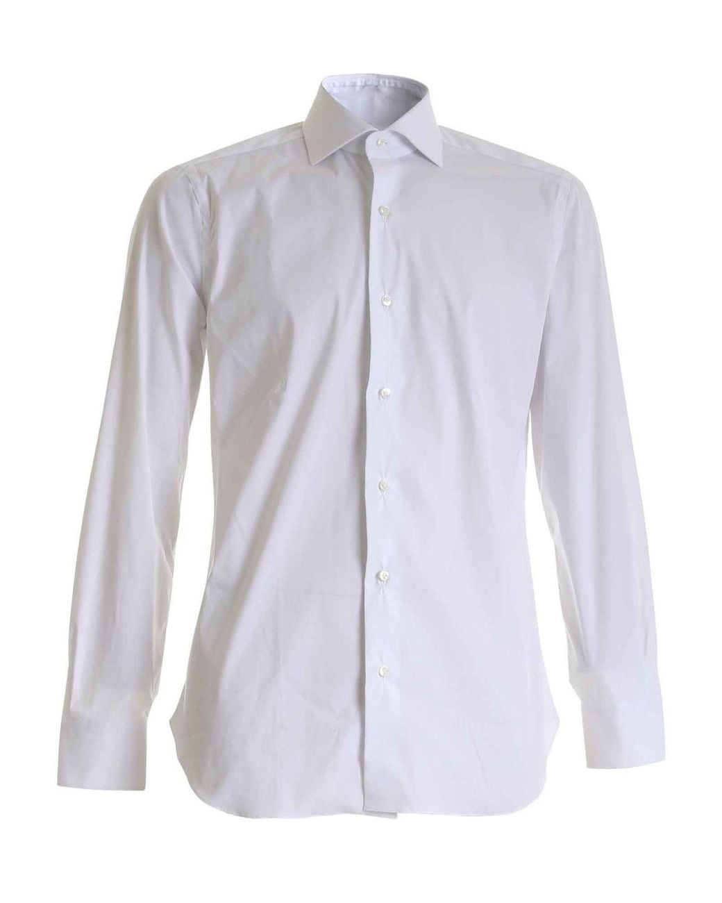 Barba Napoli White French Collar Shirt for men