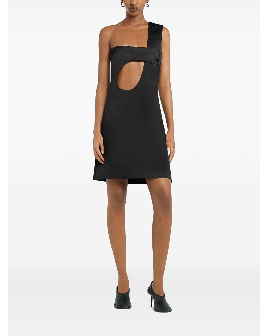 Courreges Black Cut-Out Mini Dress