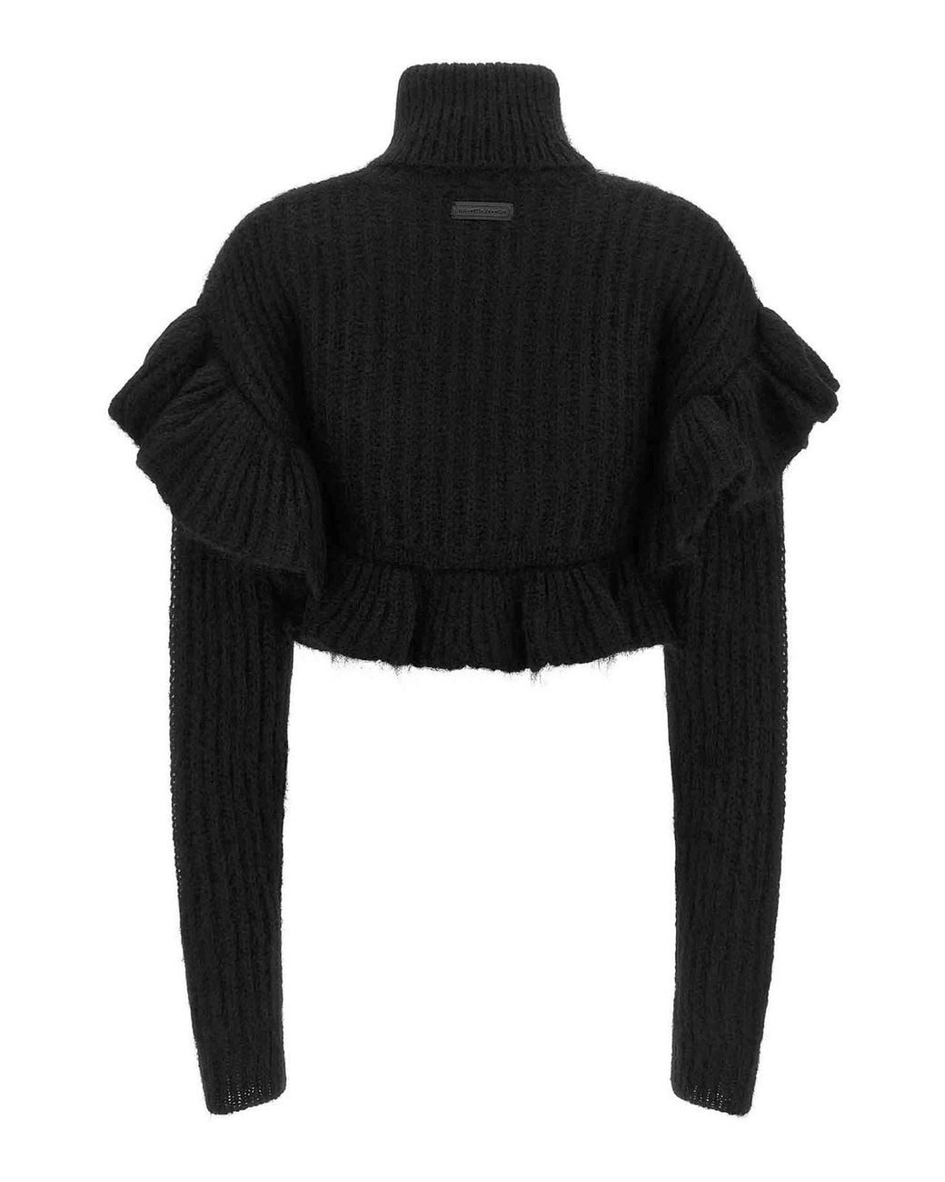 Elisabetta Franchi Black Ruffle Jumper