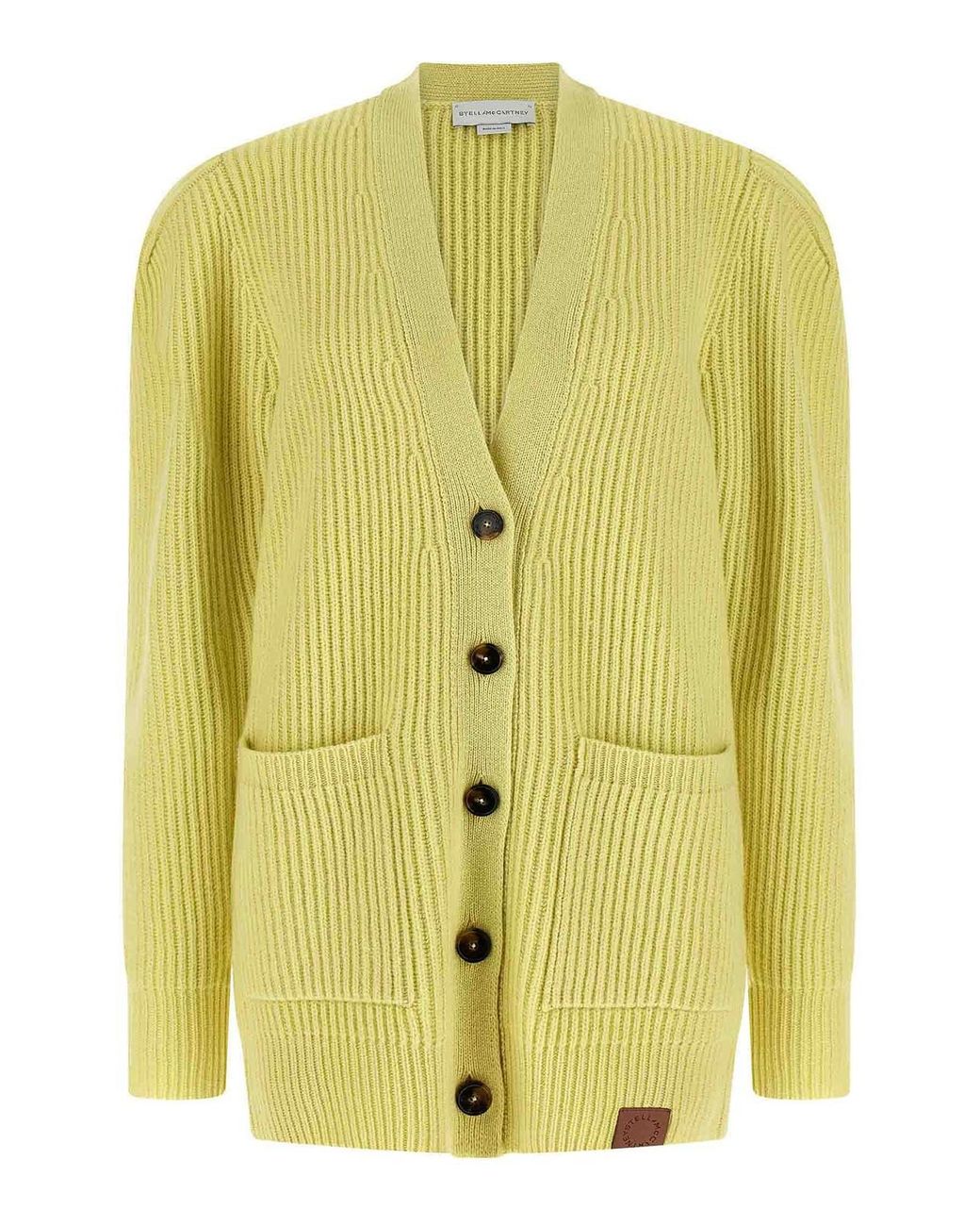 Stella McCartney Yellow Thick Knit Cardigan