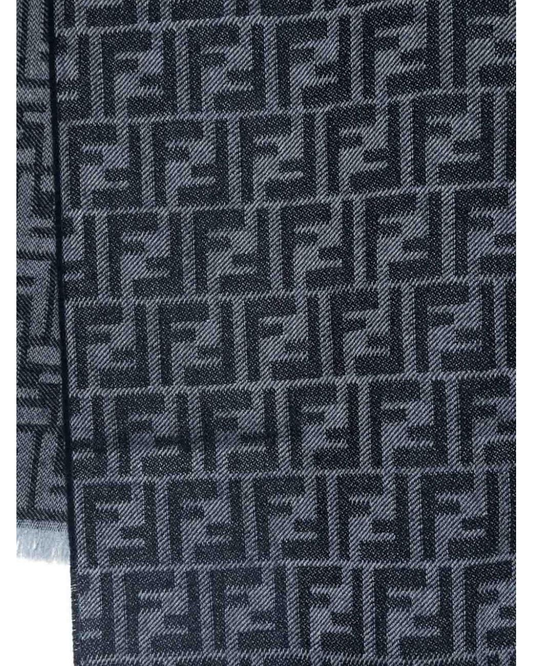 Fendi Gray Sciarpa Ff for men