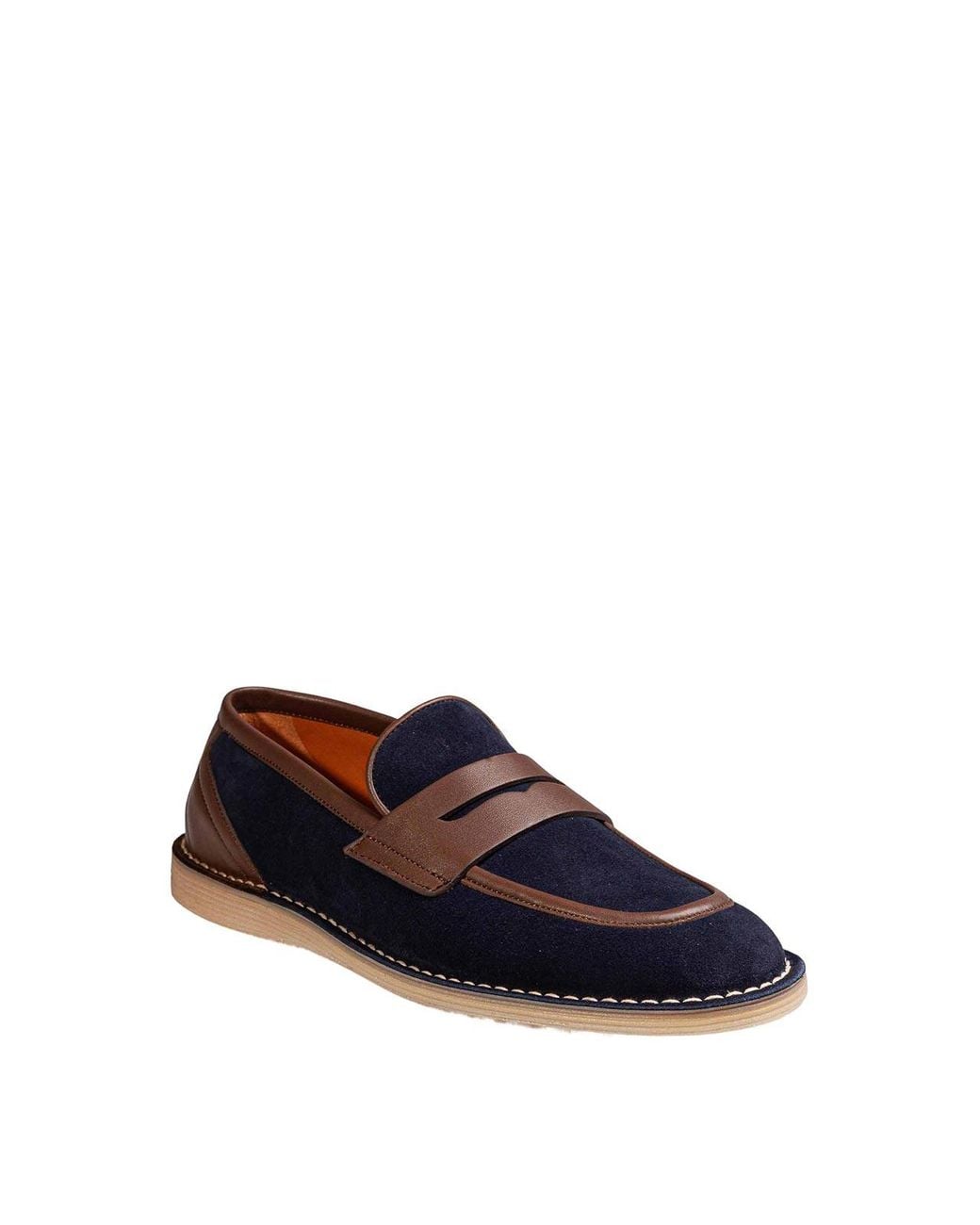 Dolce & Gabbana Blue Dark Calfskin Slipper for men