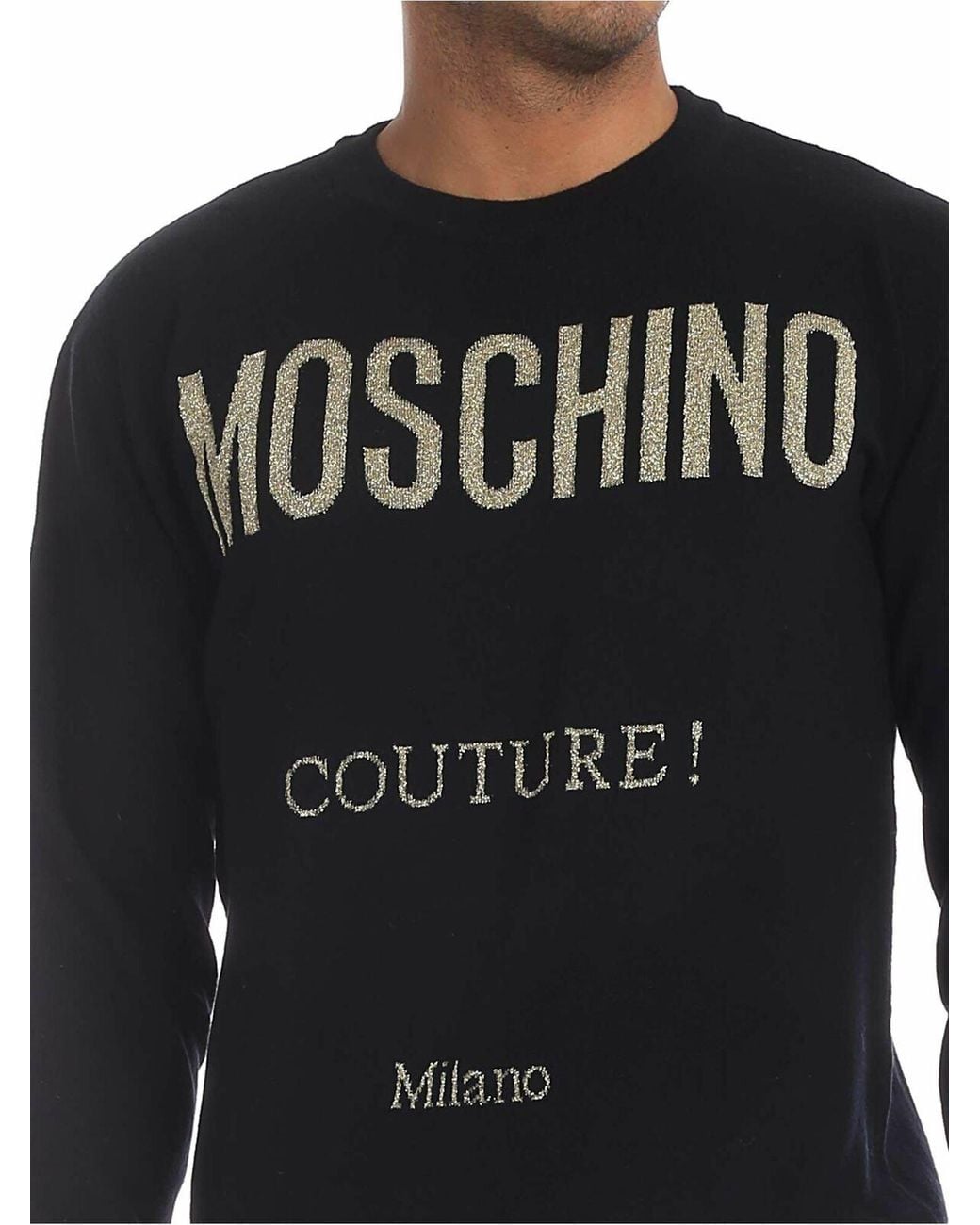 Moschino Black Pullover for men