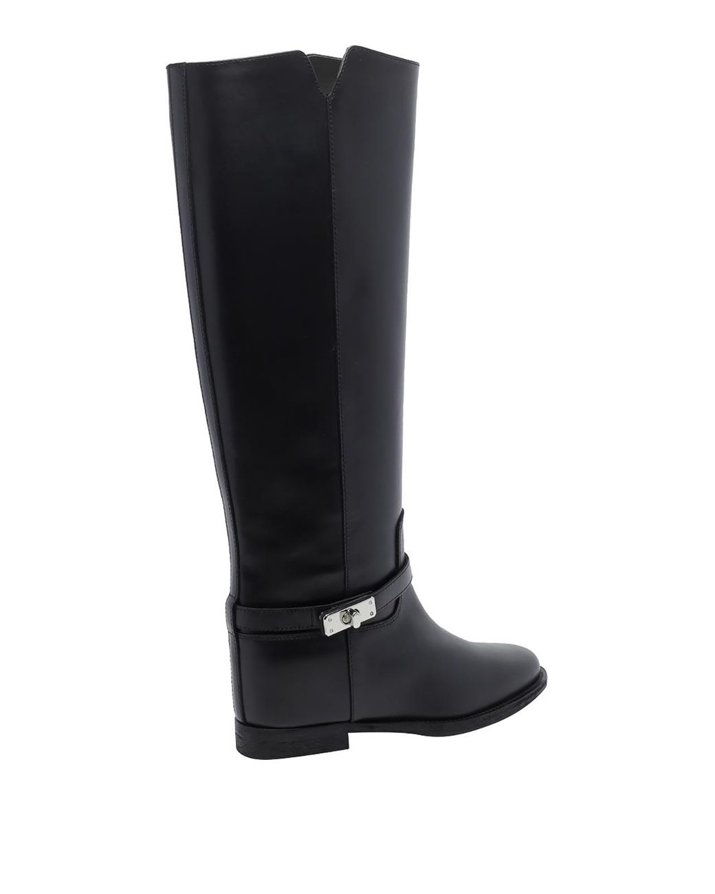 Via Roma 15 Black Via Roma Padlock Leather Boots