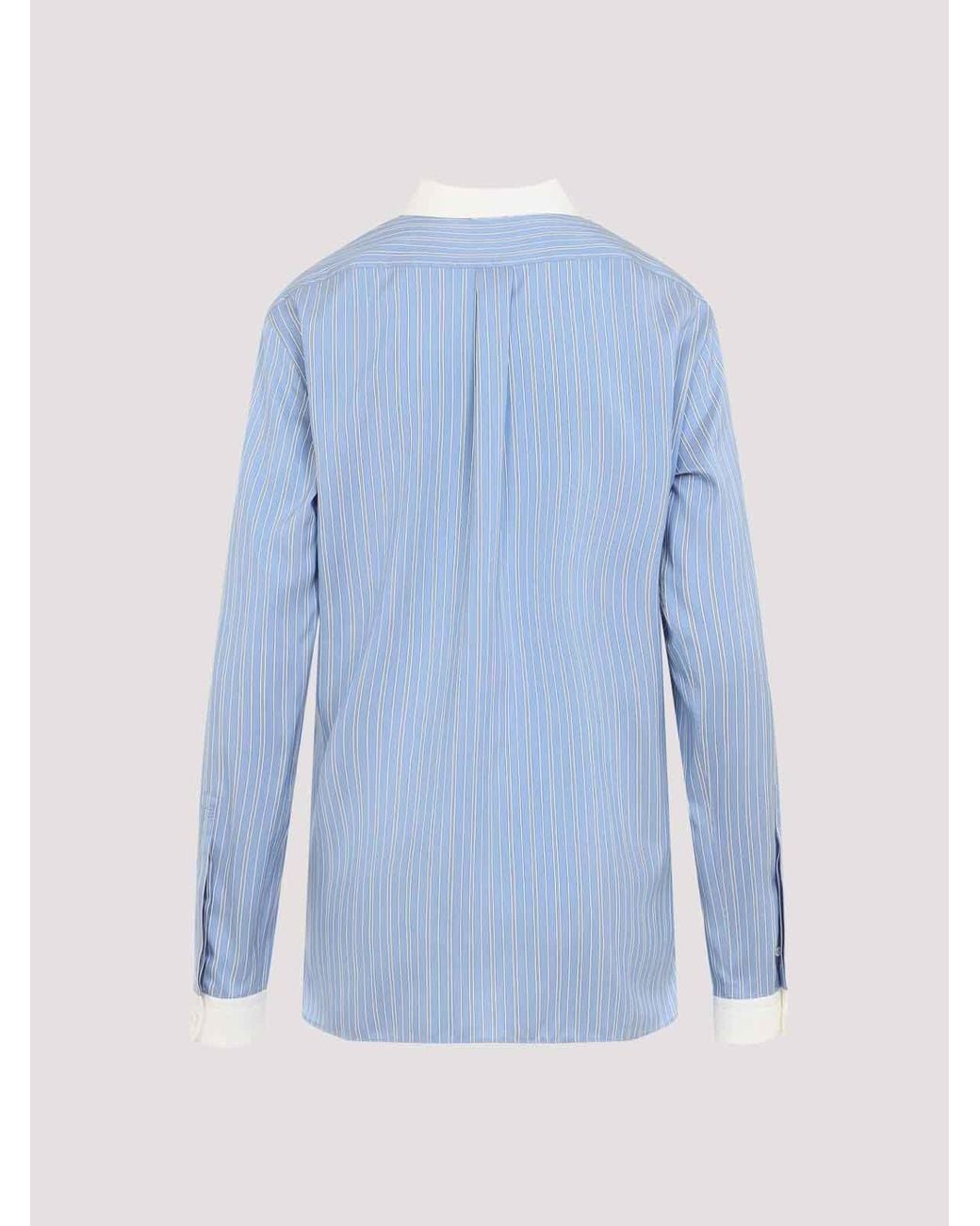Tom Ford Blue Striped Silk Shirt