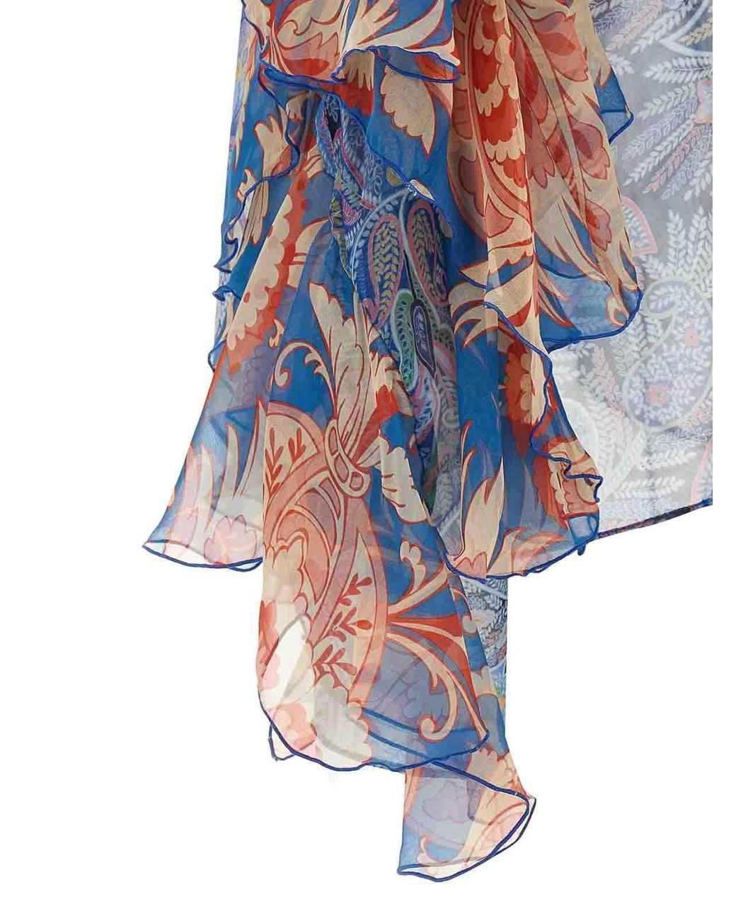 Etro Blue Chiffon Blouse