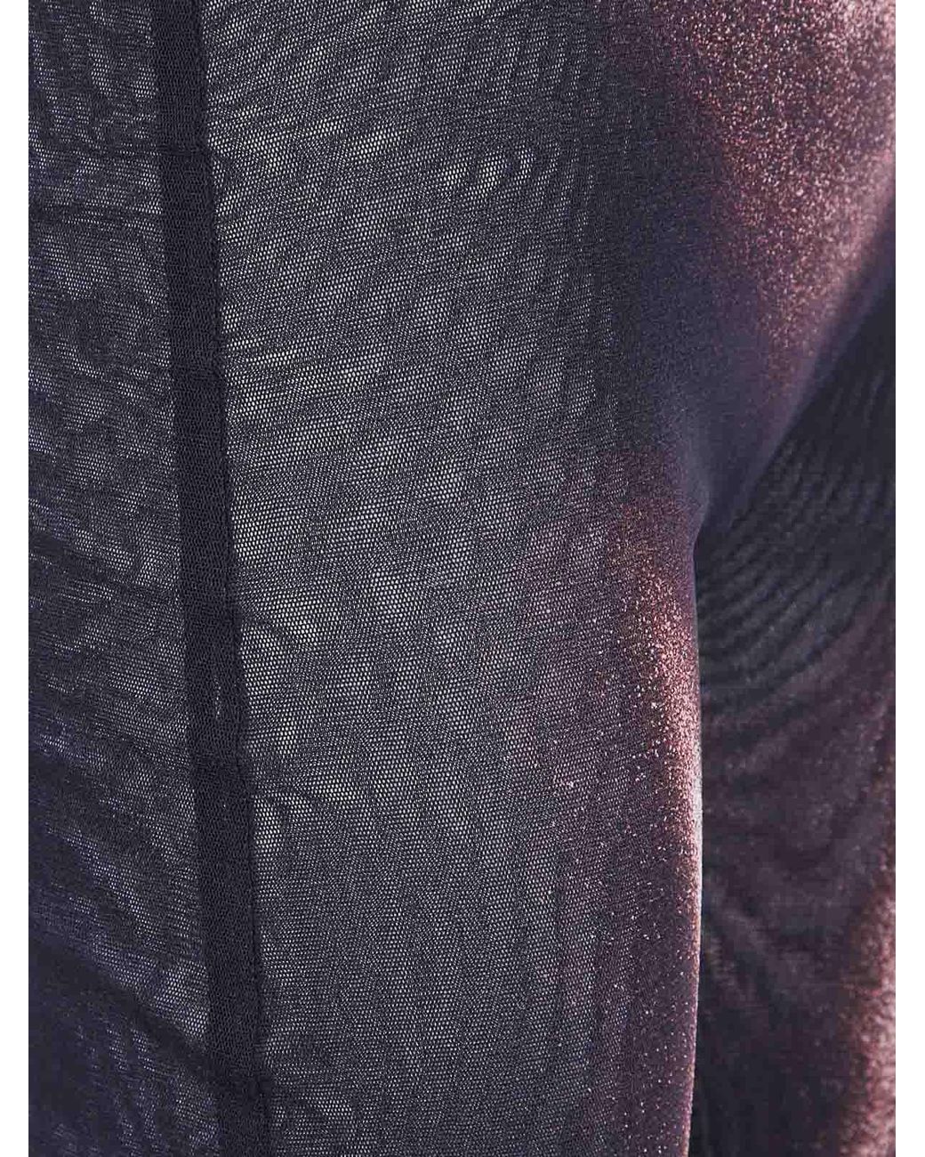 Jean Paul Gaultier Blue Mesh Straight Trouser Printed Body Dust