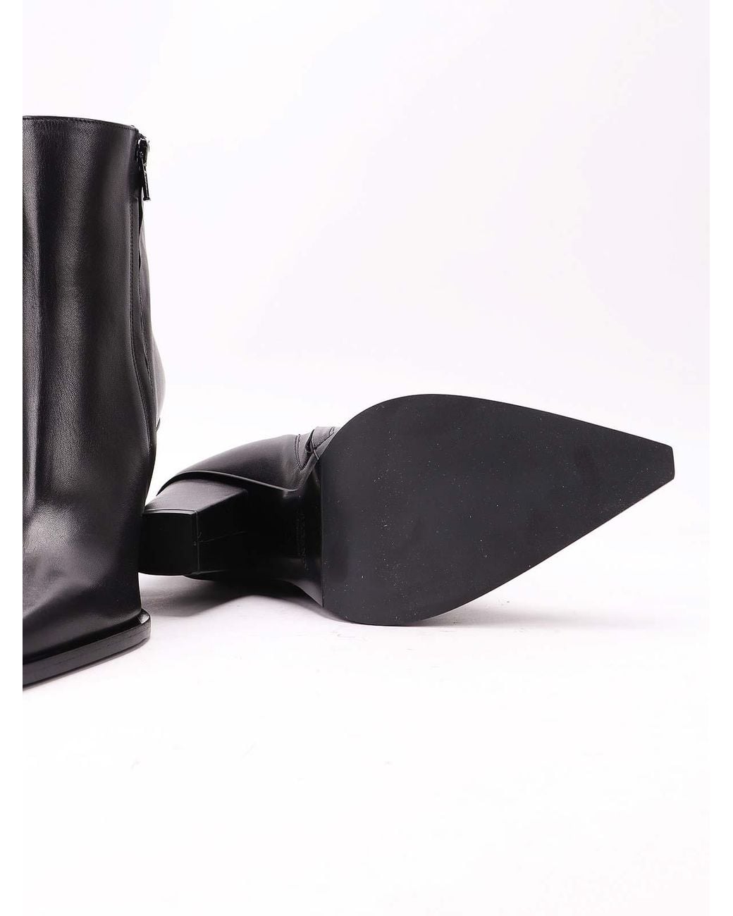 Albano Black Leather Boots