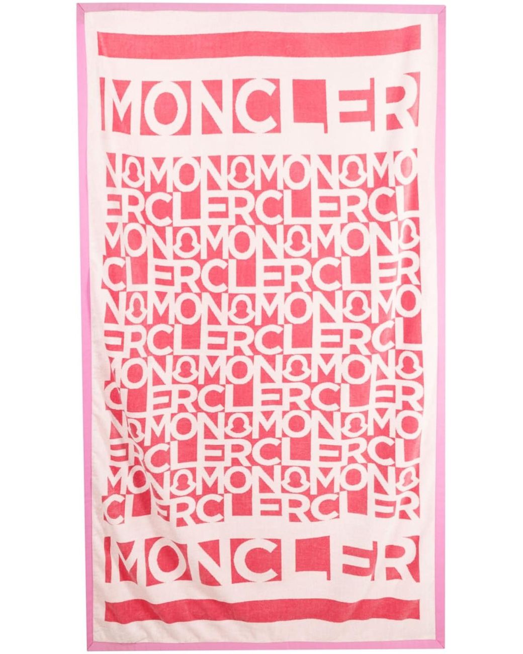 Moncler Pink Logo-Print Cotton Towel