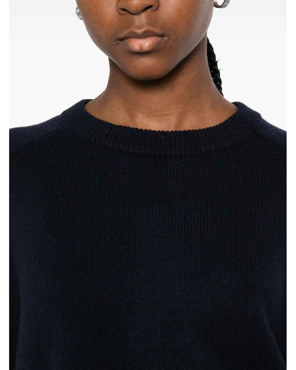 Soft Goat Blue Wool Crewneck Jumper