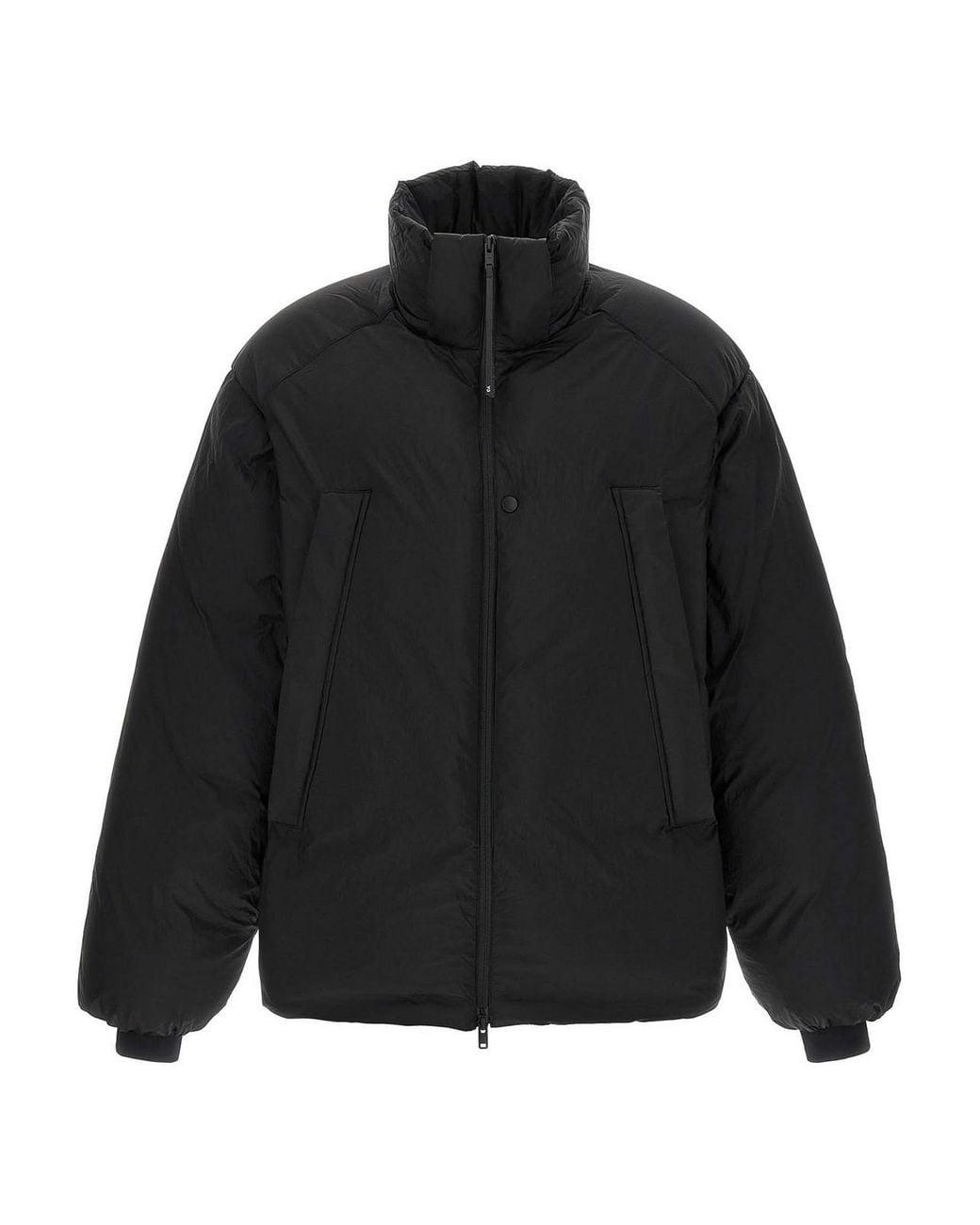 Y-3 Black Detachable Hood Puffer Jacket for men