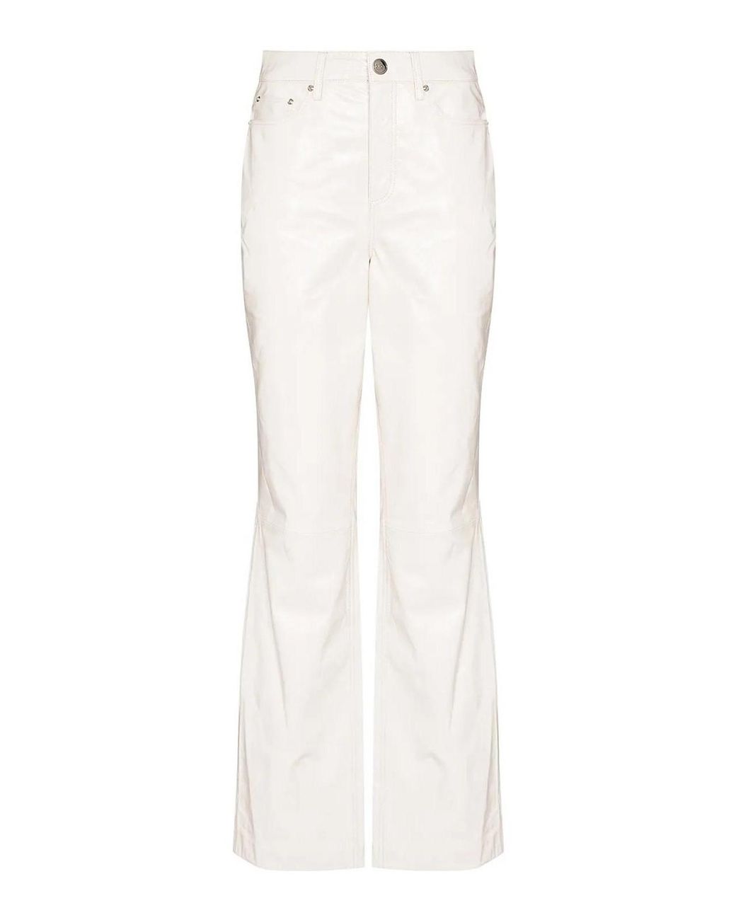 REMAIN Birger Christensen White Leather Pants