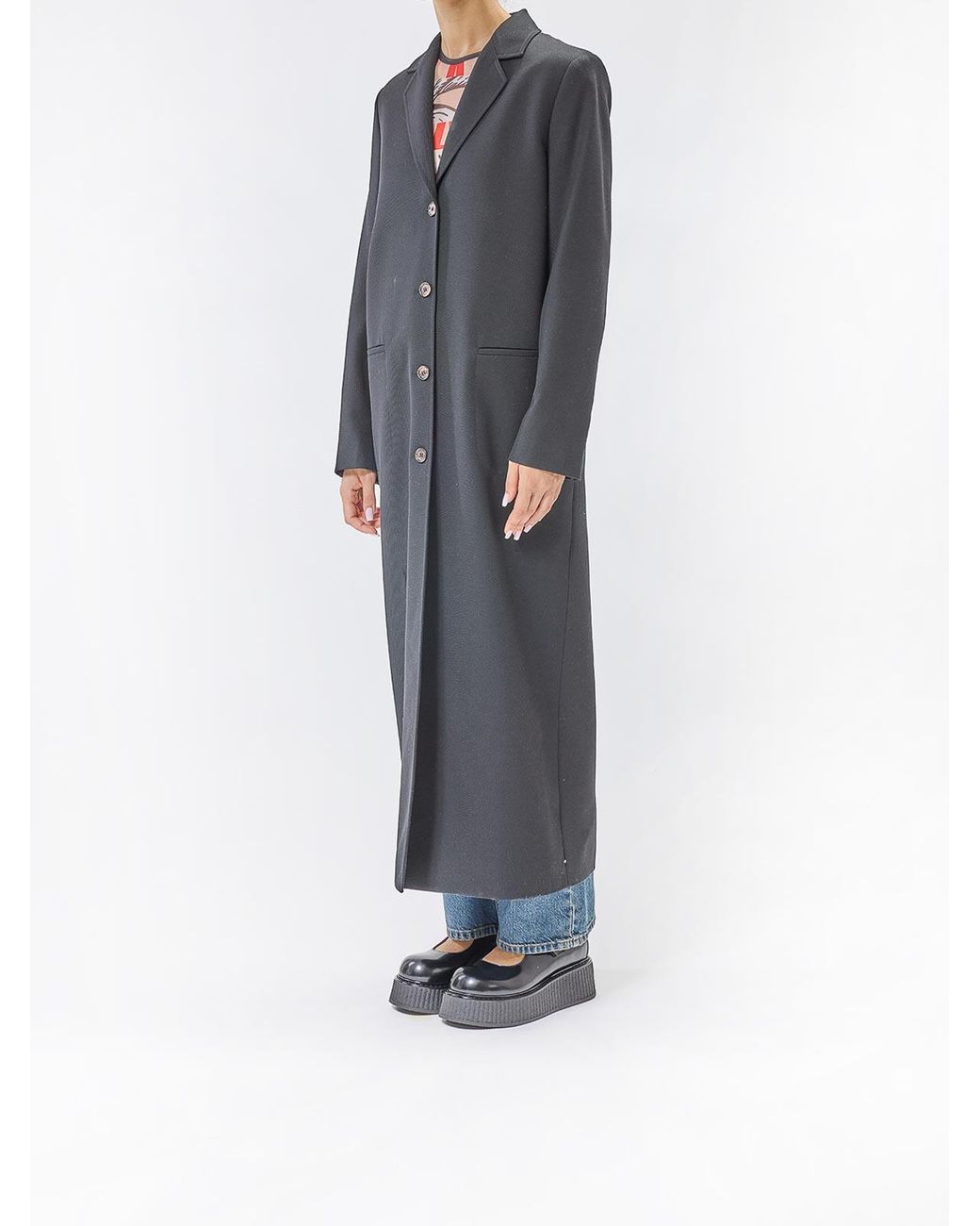 Moschino Gray Long Coat