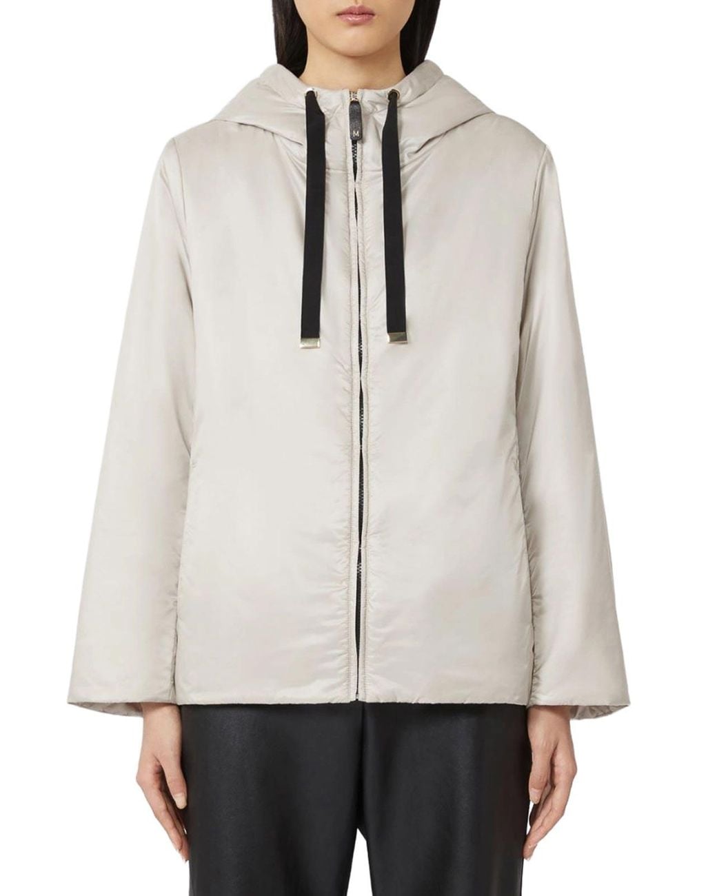 Max Mara White Padded Jacket With Hood