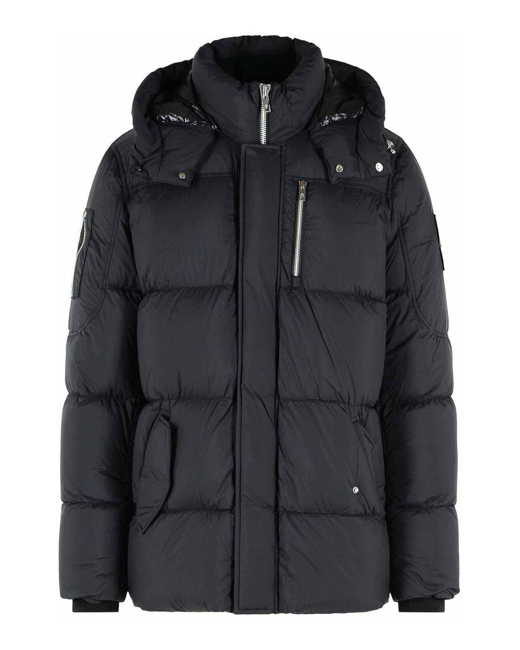 Moose Knuckles Black 'Everest 3Q' Nylon Down Jacket for men