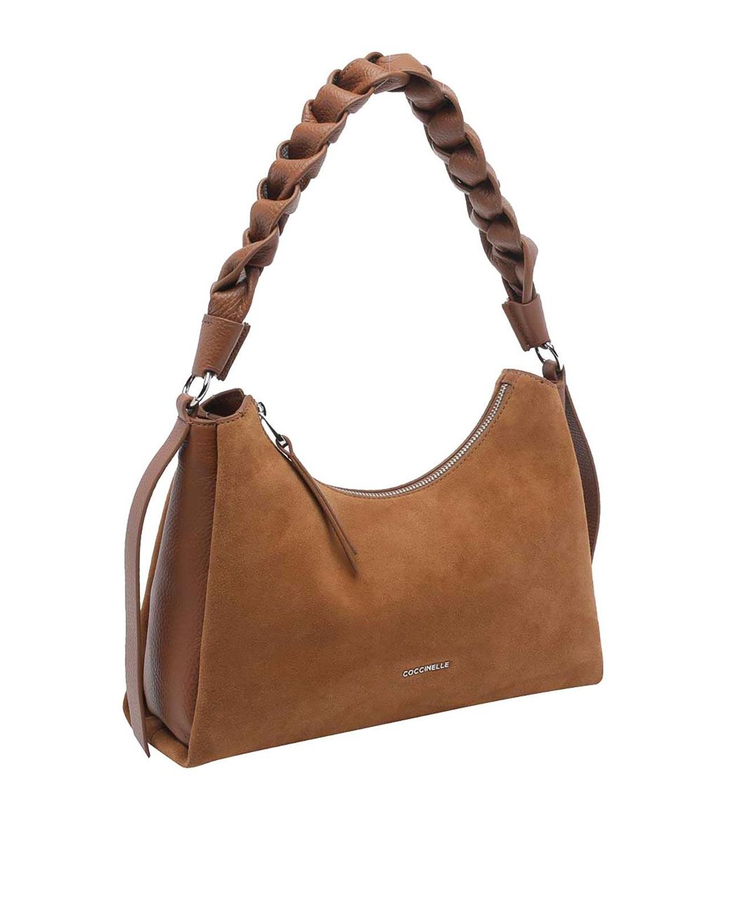 Coccinelle Brown Boheme Small Bimaterial Shoulder Bag