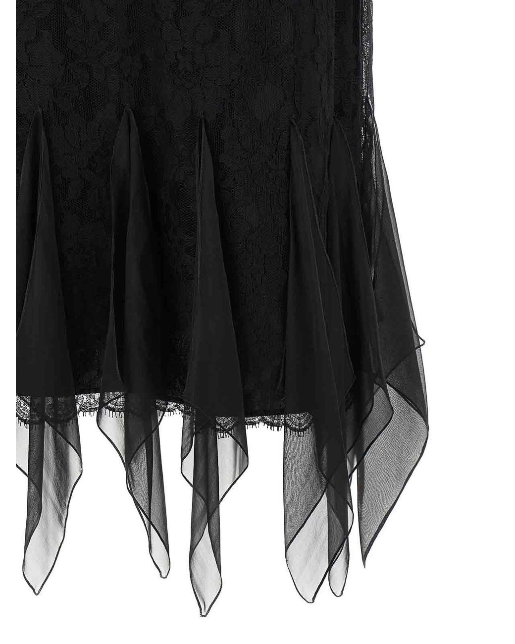 Valentino Garavani Black Lace Skirt