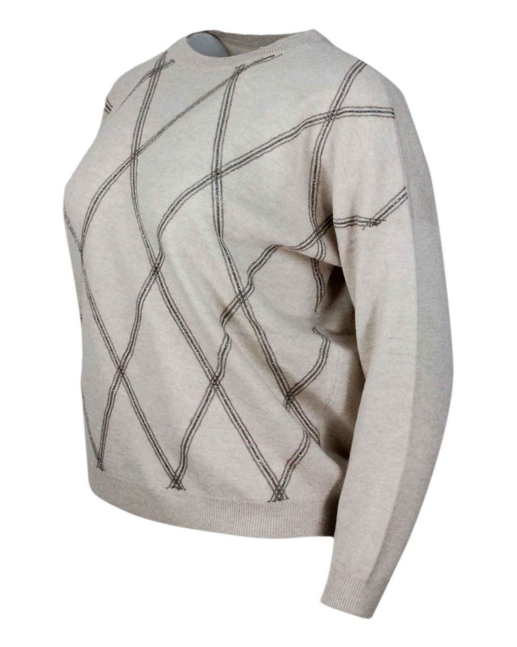 Pullover Brunello Cucinelli en coloris Gray