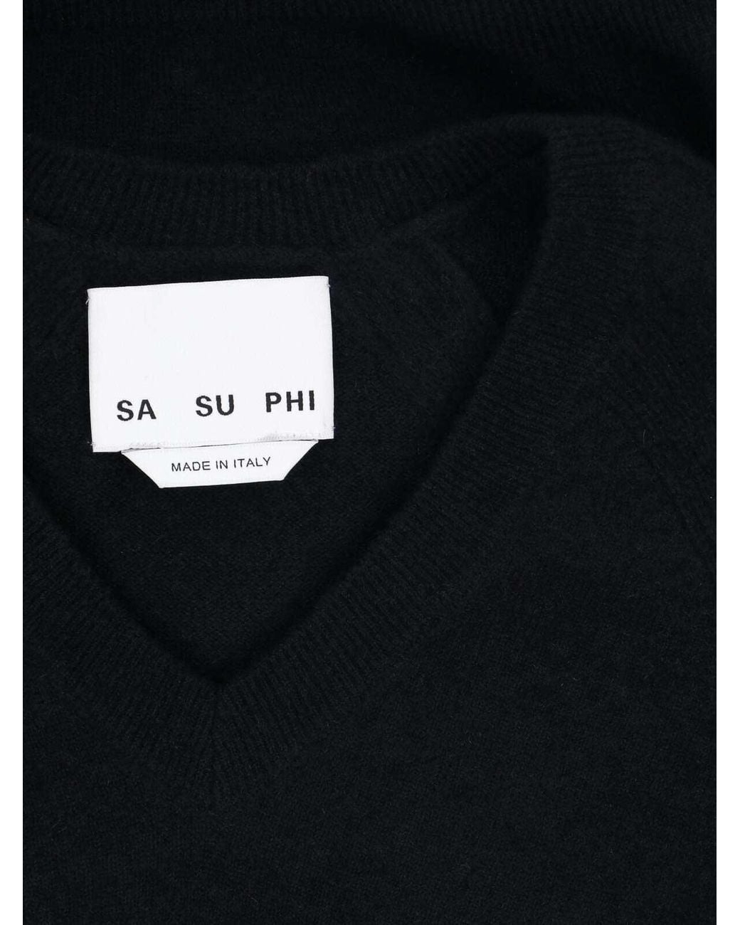 Sa Su Phi Black Cashmere And Silk Sweater