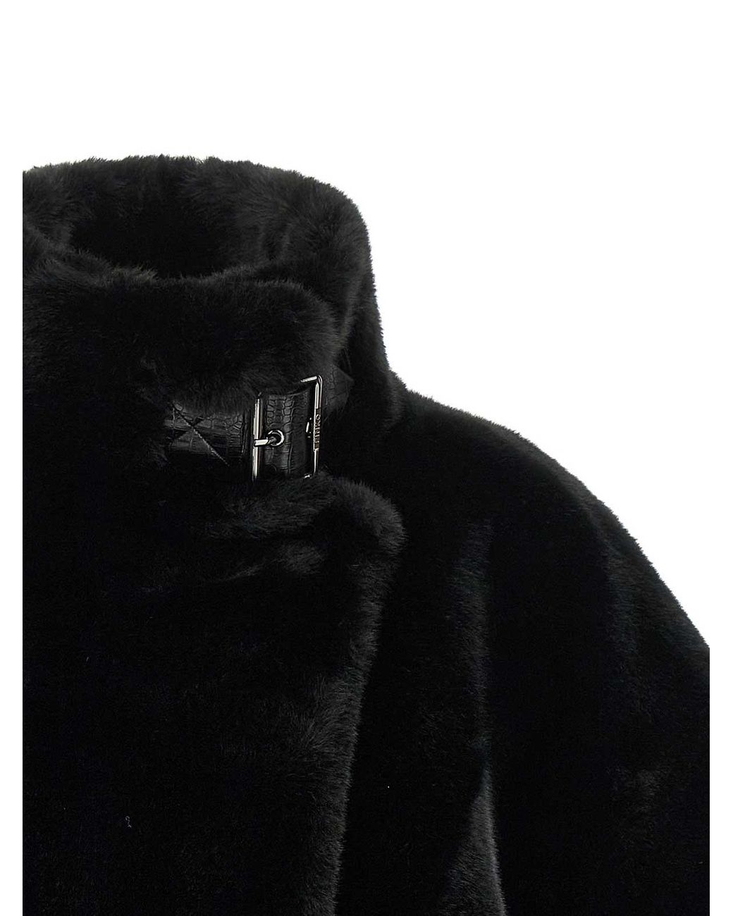 Pinko Black Fur Cape