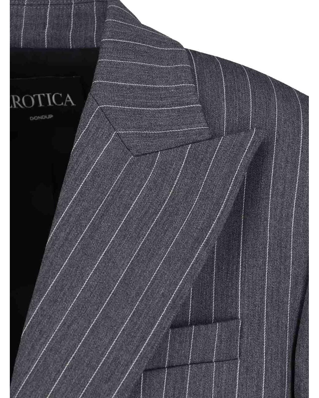 Dondup Black Single-Breasted Blazer