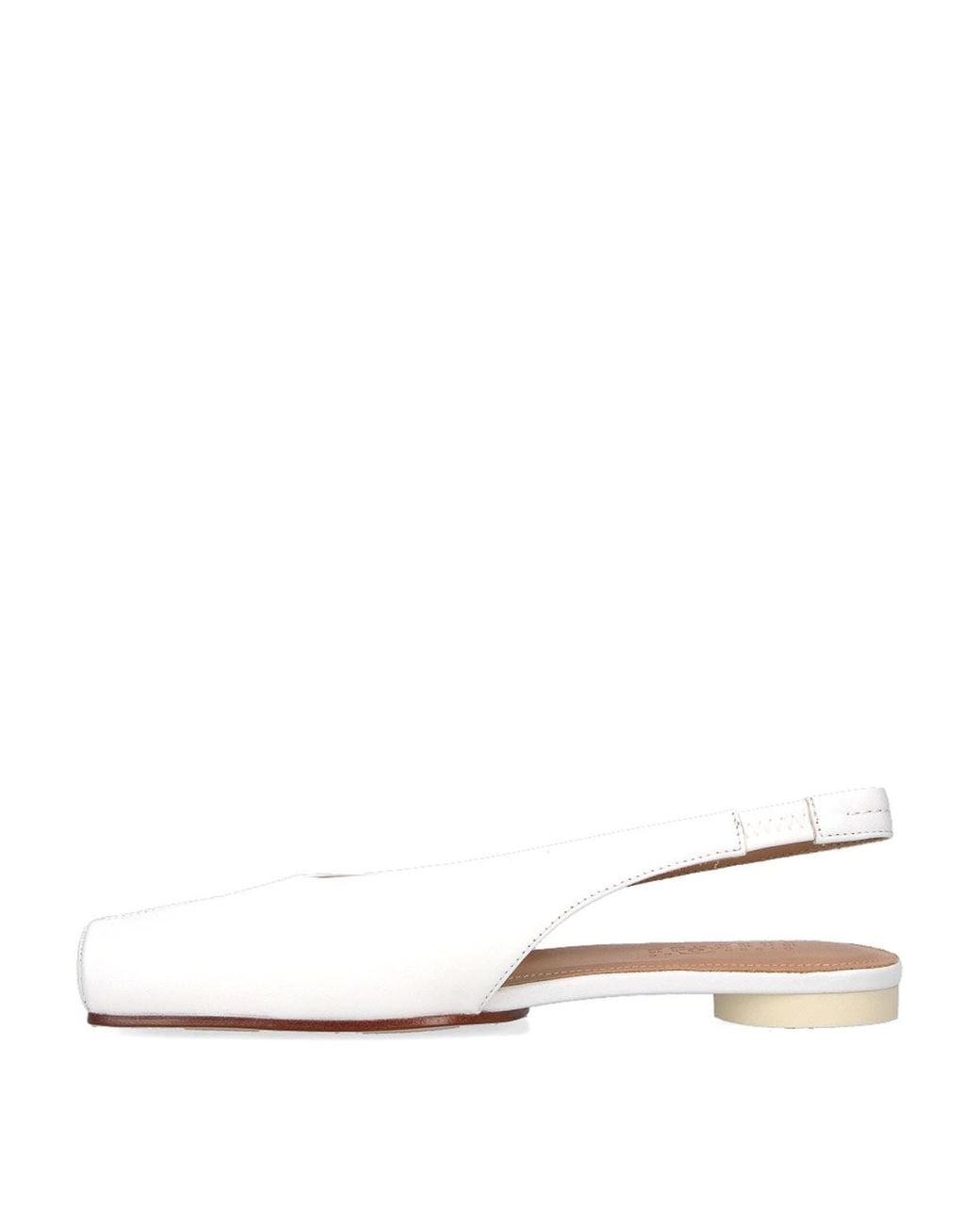 MM6 by Maison Margiela Natural Slingback Ballet Flats