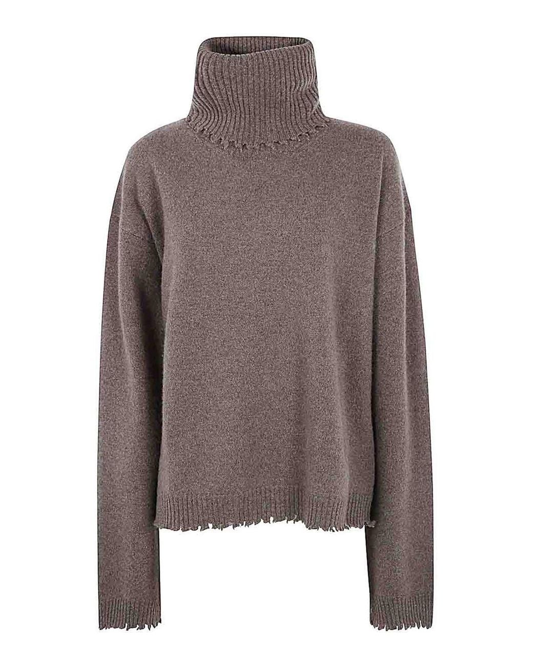 Uma Wang Brown High Neck Top