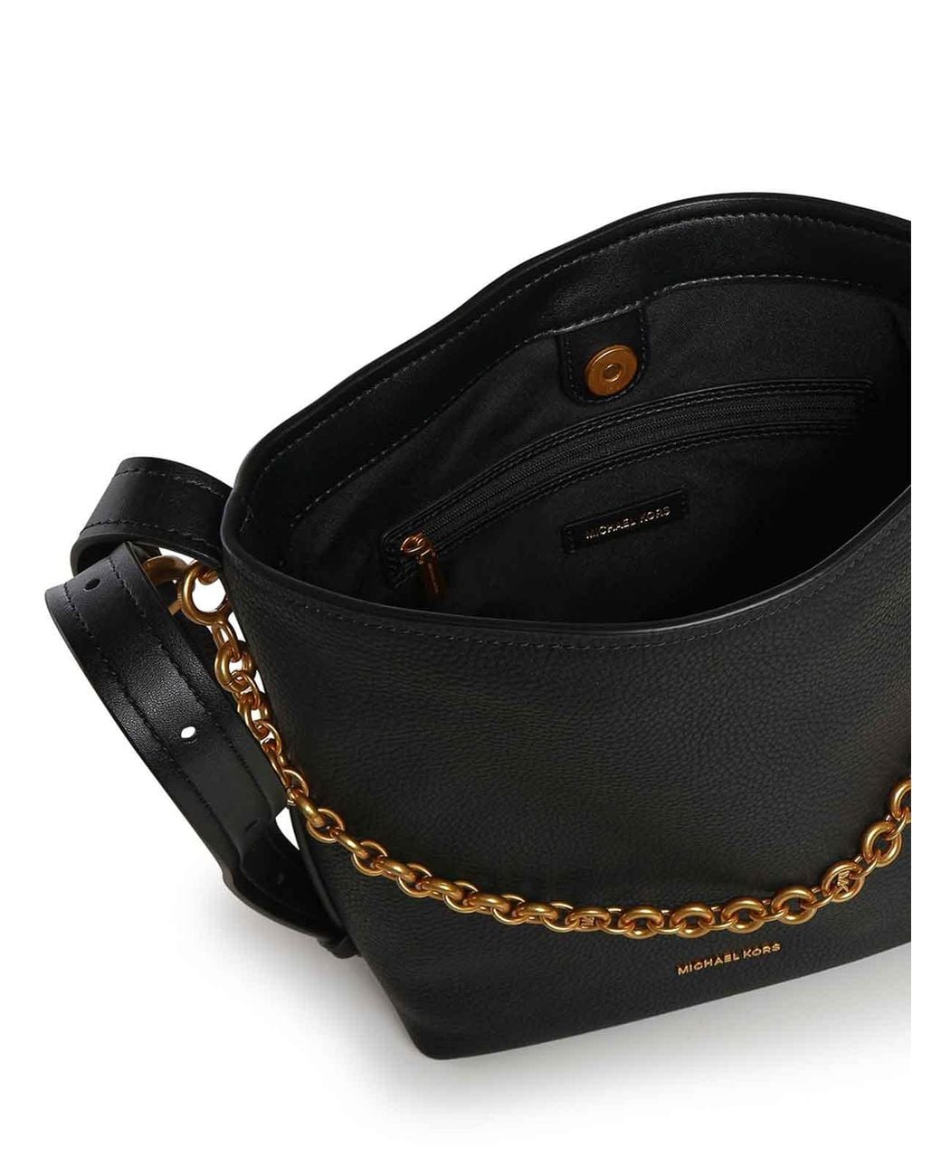 MICHAEL Michael Kors Black Nolita Leather Bucket Tote Bag