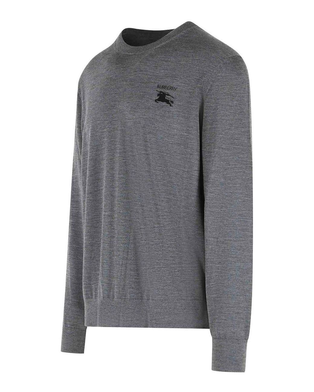 Burberry Gray Easton Wool Sweater for men