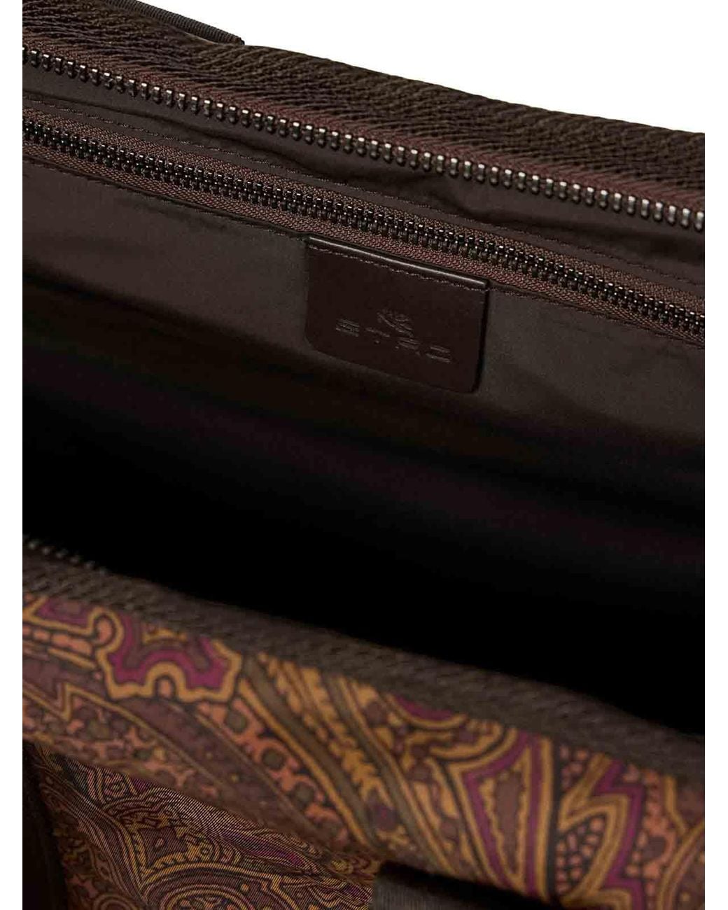 Etro Brown Maxi Arnica Travel Bag for men