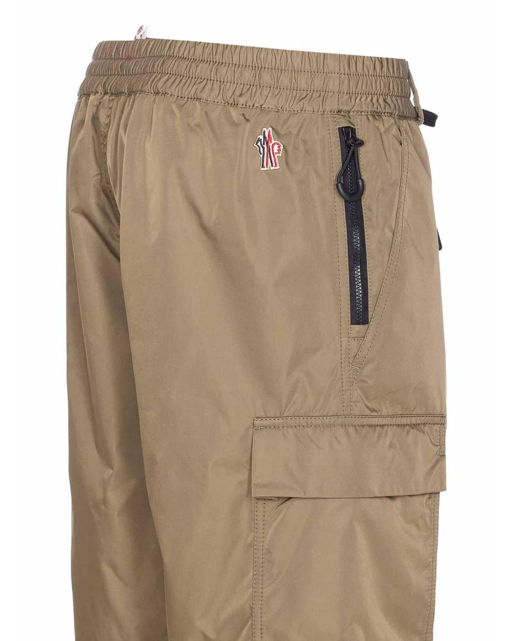 Moncler Hose Mit Elastischem Logo-Patch in Natural für Herren
