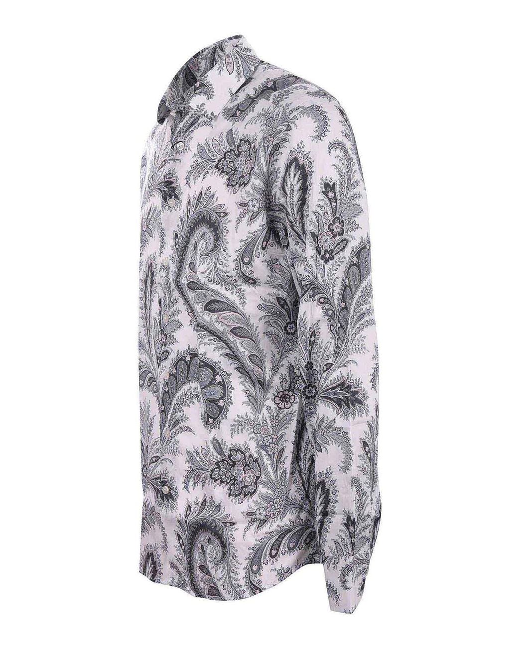 Etro Gray Cotton Shirt for men