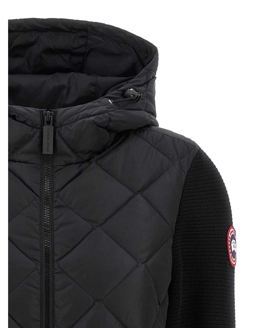 Canada Goose Black Hybridge Quilted Knit Jacket