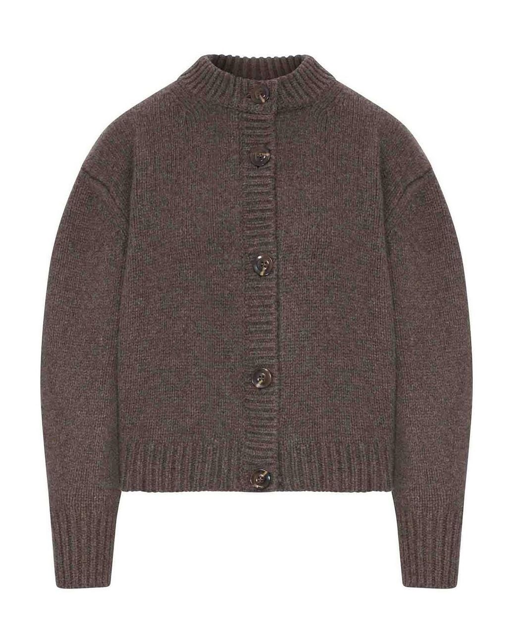 Soeur Brown Leonard Compact Wool Cardigan
