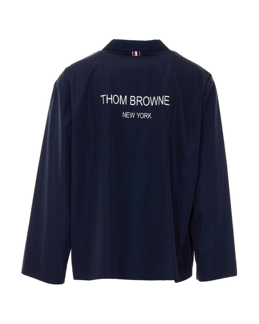 Thom Browne Blue Jacket With Frontal Buttons Closure for men