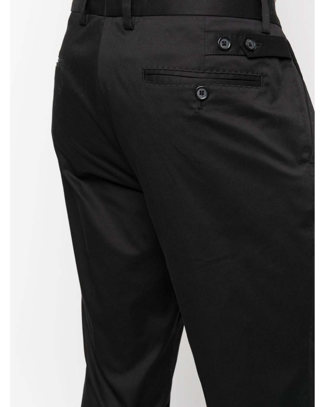 Dolce & Gabbana Black Straight Leg Trousers for men
