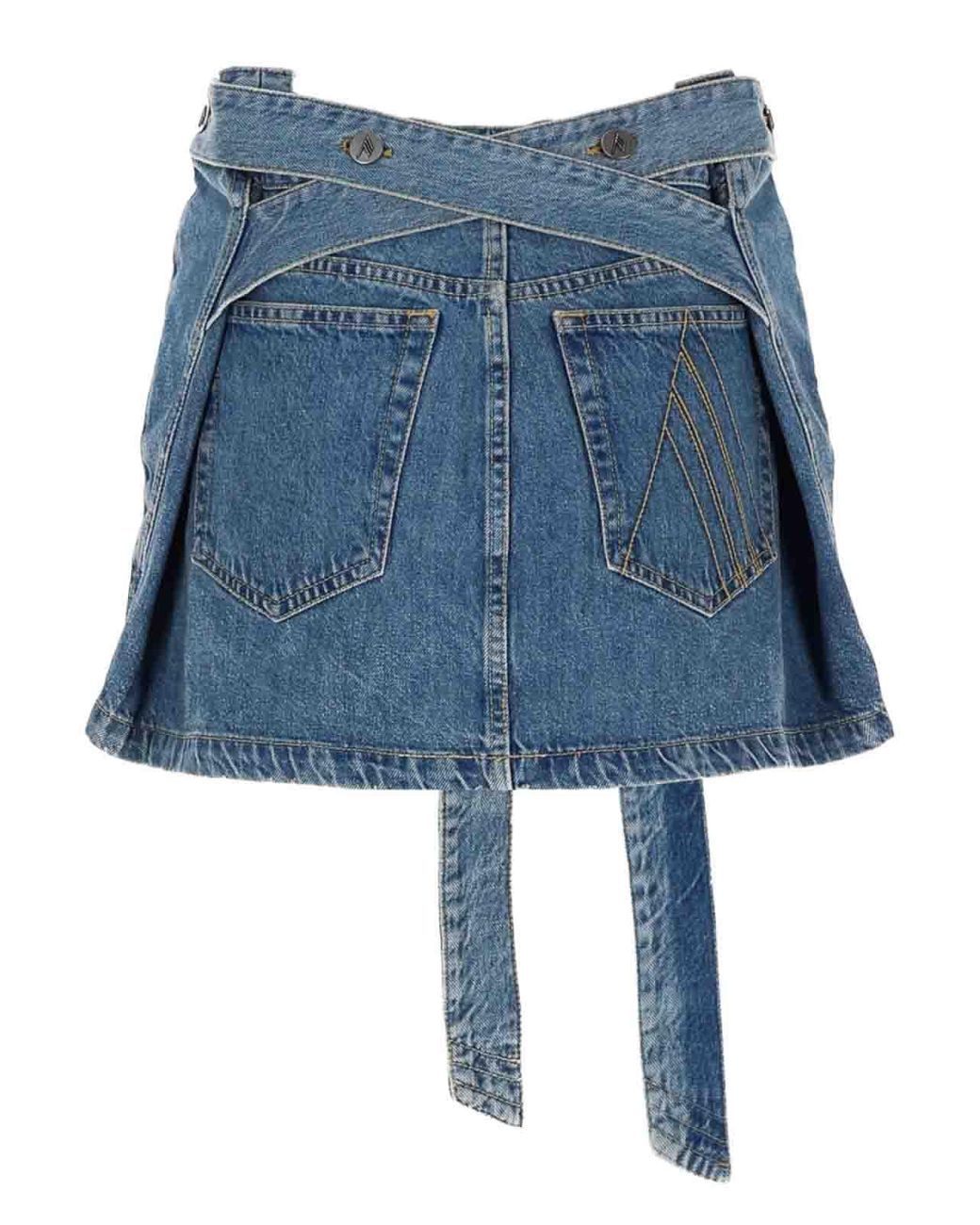 The Attico Blue Skirt With Belt