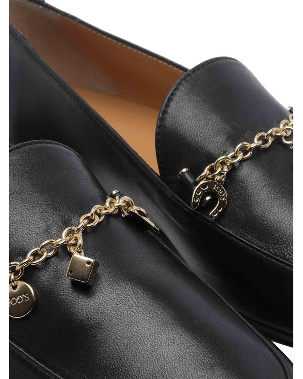 Tod's Black Nappa Loafers