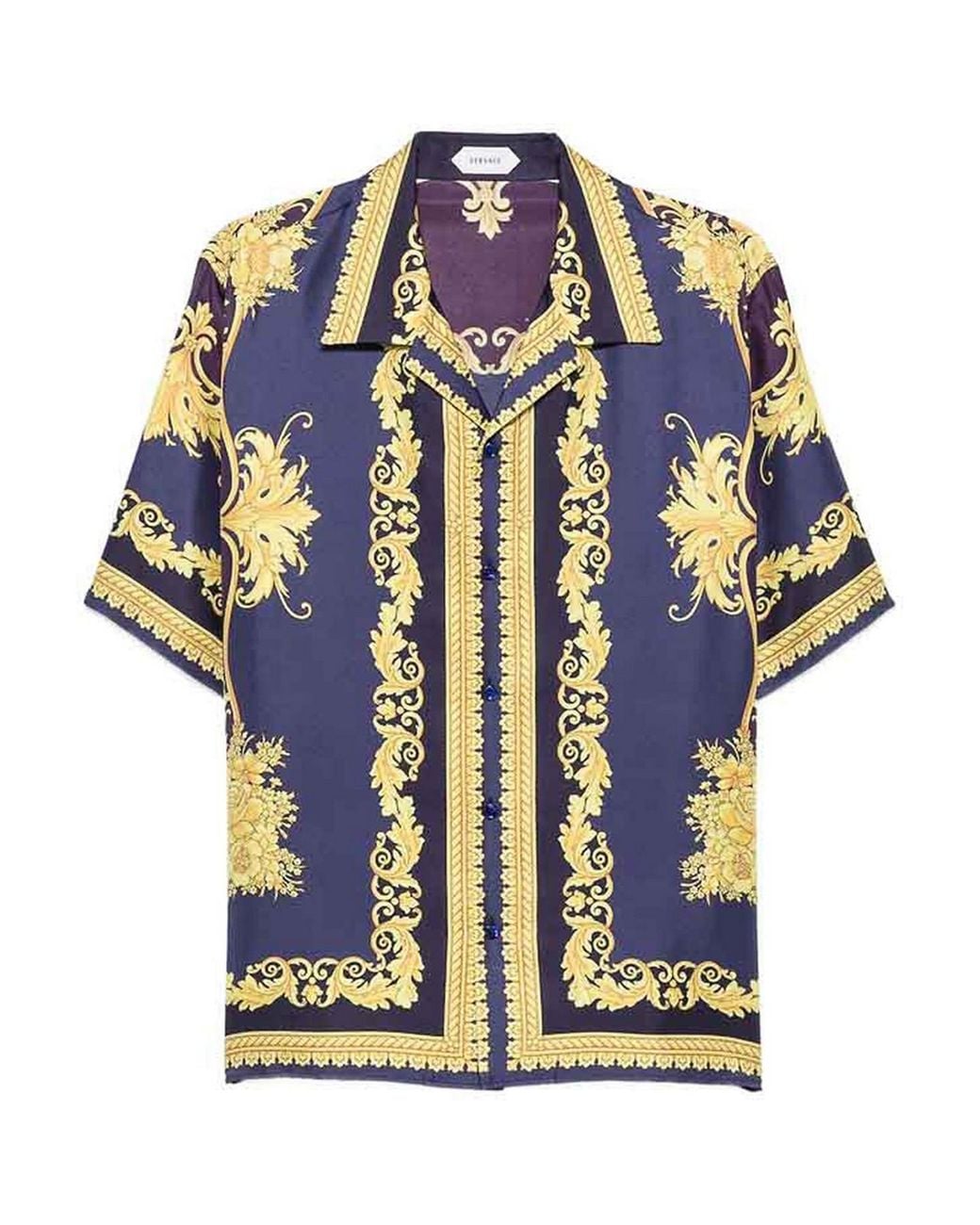 Versace Blue Leather Outerwear for men