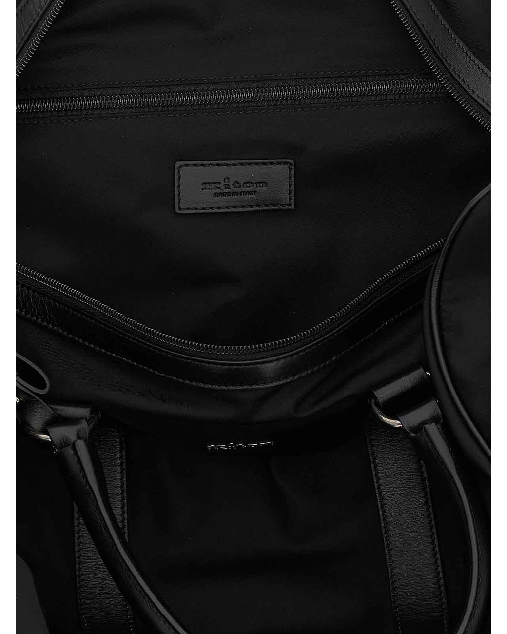 Kiton Black Weekend' Duffel Bag for men