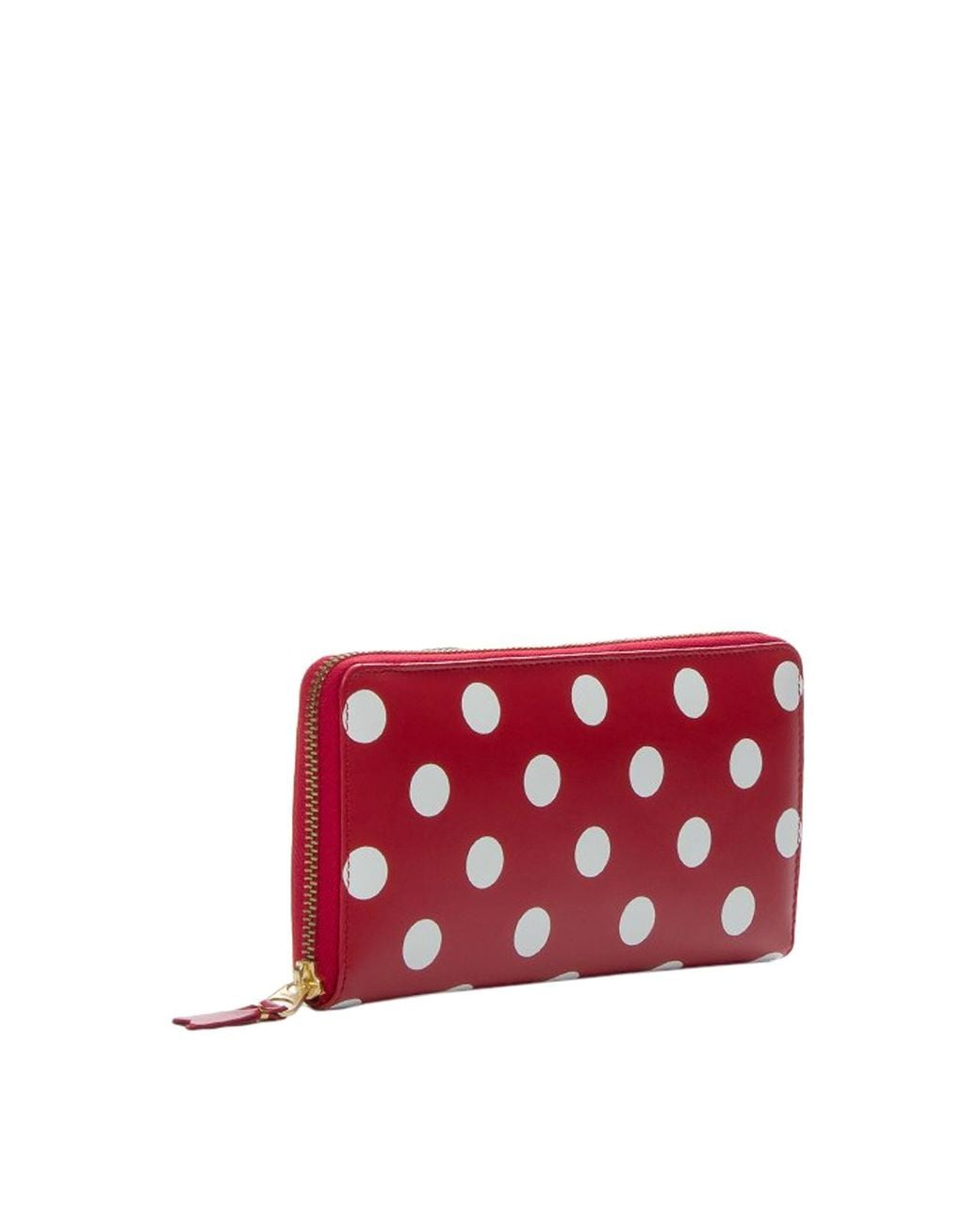 Comme des Garçons Red Polka Dot Zip-Around Wallet