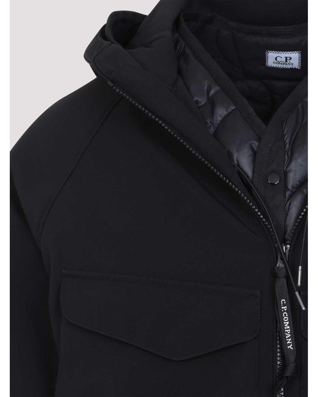 C P Company Blue Cp Company Shell Padded Hooded Lens Jacket for men